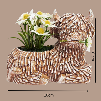Highland Cow Flower Pot
