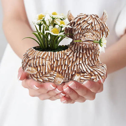 Highland Cow Flower Pot