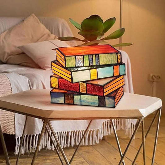 Vintage Stacked Books Lamp